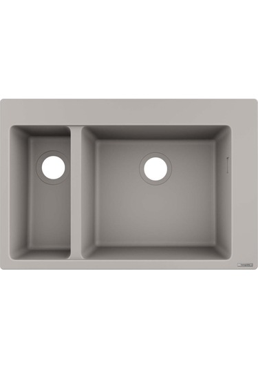 Hansgrohe S510-F635 Ankastre Granit Eviye 180/450 Beton Grisi + Manuel Gider Gri