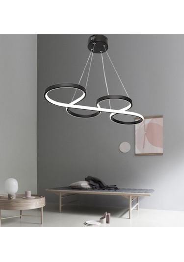 Tt025-Sy Tt Aydınlatma Yılan Modeli Mat Siyah Led Avize