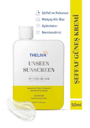Aydınlatıcı Nemlendirici Primer Şeffaf Yüz Güneş Kremi Spf 50
