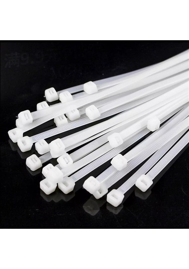 Krepkij Dom Naylon Bağlı 3 X 150 Mm Plastik Kelepçesi Beyaz 229075171