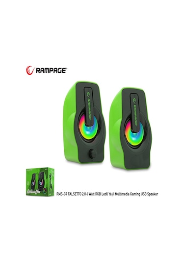Rampage Rms-G7 Falsetto 2.0 6 Watt Rgb Ledli Yeşil