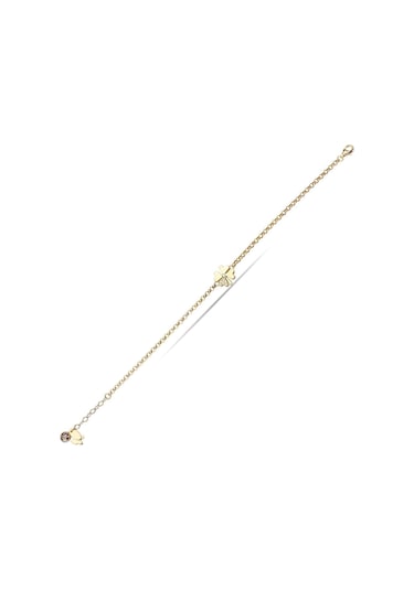 Çgk Çiğdem Gürel Kuyumculuk Yonca Doç Zincirli Altın Bileklik Çok Renkli