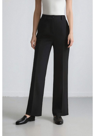 DeFacto Wide Leg Pensli Klasik Palazzo Pantolon Geniş Bol Paça Basic Düz Uzun Boy Yüksek Bel Cepli C2020AX25SPBK81 DeFacto Wide Leg Pensli Klasik Palazzo Pantolon Geniş Bol Paça Basic Düz Uzun Boy Yüksek Bel Cepli C2020AX25SPBK81