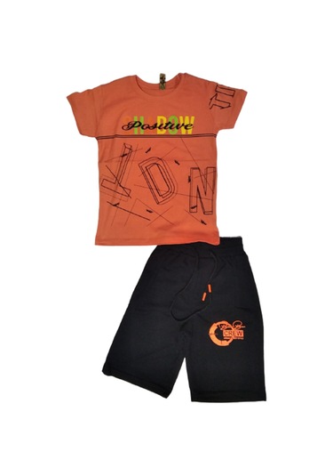 Erkek Çocuk Alt Üst Takım Turuncu Shadov Yazılı Turuncu