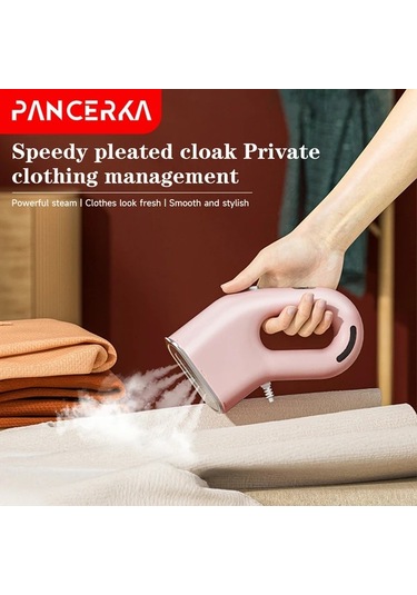 Honeybeeshop Pembe Pancerka 1 Adet El Tipi Giysi Buharı Kırışıklık Giderici 3 Dakikada Etkili Ev Ve Seyahat İçin Taşınabilir Eu Fiş