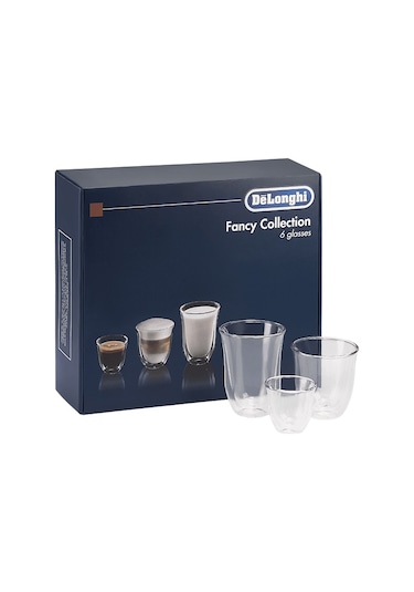 Delonghi DLSC302 - 6'lı Fancy Collection Çift Cidarlı Bardak Transparan