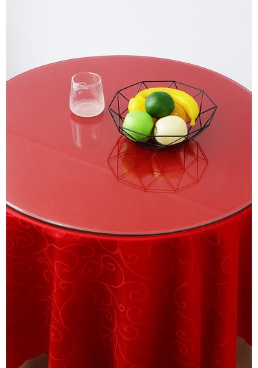 Temperli Cam Yuvarlak Cam Dayanıklı, Şık Dekoratif Cam Masa Üstü 4 Mm Beyaz