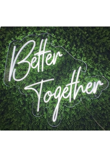 Twins Led Better Together Yazılı Neon Tabela Beyaz Model:model:16203366 Beyaz