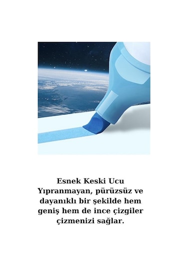 Writech Astronot Fosforlu Kalem Seti Neon Renkler 4'lü Set - W-8154/4set Çok Renkli