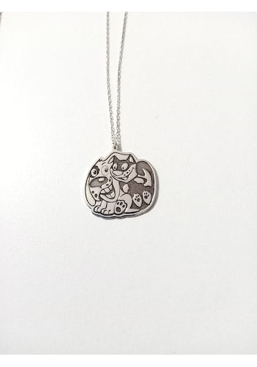Kedi ve Köpek Resimli Kolye 452710690