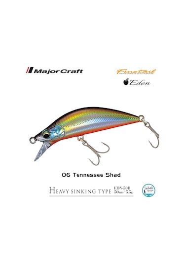 Major Craft Finetail Eden 50Hs 5.5Gr Lrf Sahte Balık - 06 Tenness