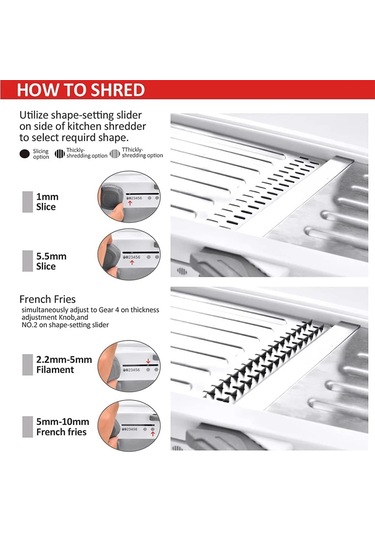 Ayarlanabilir Mandolin Sebze Dilimleyici Paslanmaz Çelik Sebze Çok Renkli