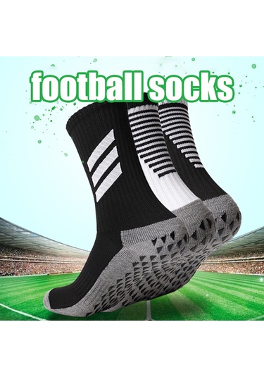 Suofeng Erkek Spor Çorapları: Kalın Pamuklu, Anti Kayma, Dayanıklı Futbol Çorapları - Uzun Boy, Kırmızı Tüm Bedenler Kırmızı