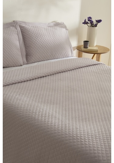 Karaca Home Anna Çift Kişilik Yatak Örtüsü Açık Mürdüm Açık Mürdüm