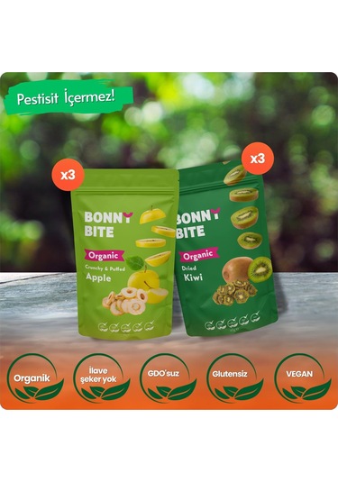 Organik Çıtır Elma & Kurutulmuş Kivi 6'lı Paketi Diğer