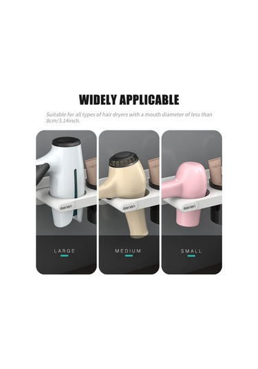 Mengni-menen Saç Kurutma Makinesi Tutucu Duvara Monte Saç Beyaz Diğer