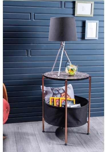 Sehpa Geniş Çantalı Premium Bronze