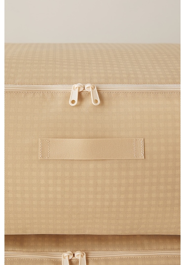 Home Wave 4'lü Mega Boy Bej Pötikare Baza Altı Hurç Set 74 x 46 x 22 cm