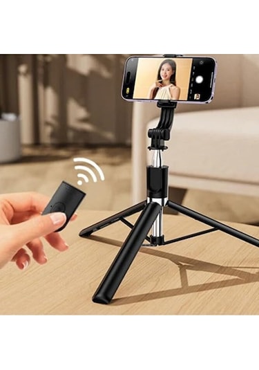 3in1 Bluetooth Kumandalı Ayaklı Selfie Çubuğu Tripod 170 Cm