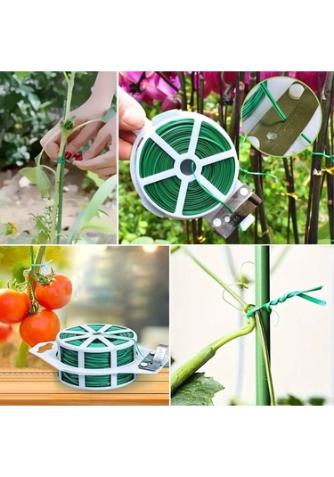 Bahçe Bakımı İçin 50mt Çok Amaçlı Bitki Saksı Kablo Sabitleme Teli