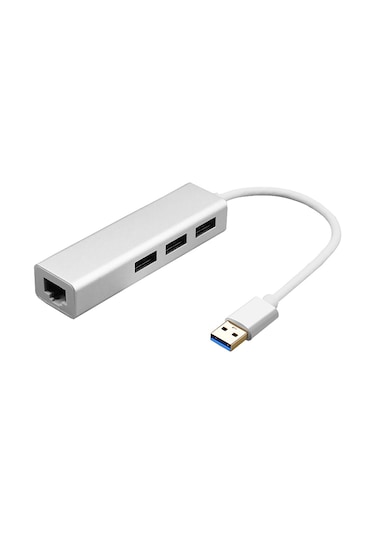 Skycity Gri Usb-c'den Rj45'e Donüştürücü: 3.0 Hub, Kablolu Gigabit Ağ Kartı, Sürücü Olmadan Kullanıma Hazır Ağ Portu Hub'ı