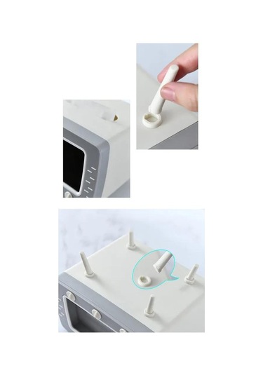 Neevoyu Ev İçin Tv Desenli Telefon Tutucu Ve Mendil Kutusu - Beyaz Polipropilen Materyal Beyaz