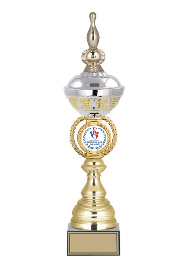 Odak Kupa - Figürlü Kupalar - Bowling / Labut Figürlü Kupalar Fg-066 A - 47 Cm Altın - Beyaz