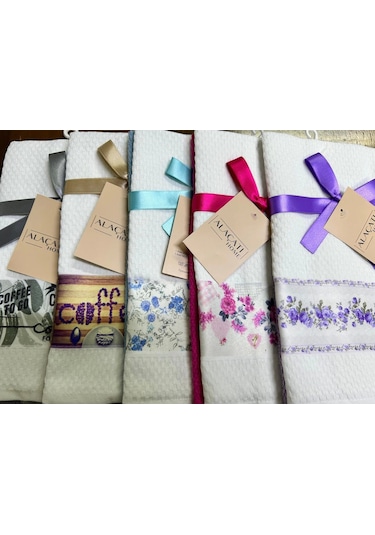 Nivemeshome 2 Li Lila-beyaz Asorti Model Mutfak Havlusu