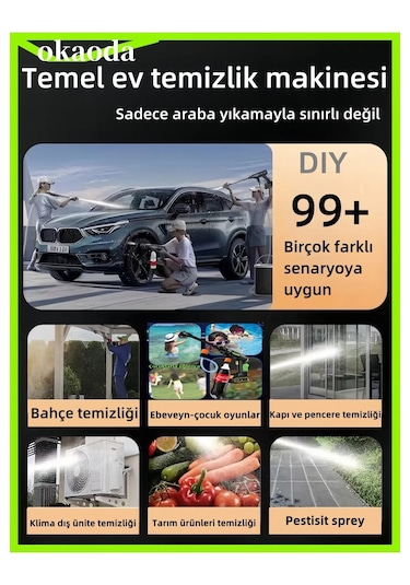 Okaoda XC3820PRO Su Torbası Versiyonu Lityum Pil Fırçasız Motorlu Yıkama Makinesi
