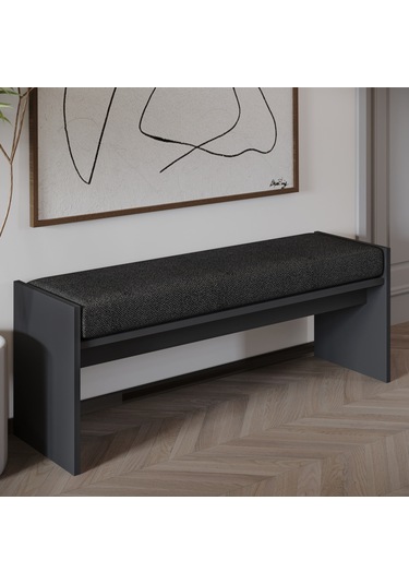 Pearl Bench Modern Tasarım Antre, Mutfak, Yatak Odası, Balkon Oturma Bankı, Kolay Kurulum Antrasit