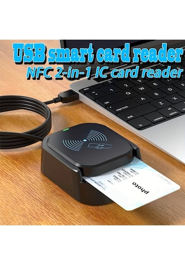 Elmpaly Usb Akıllı Kart Okuyucu Nfc Yazıcı Sd Kart Yuvası Linux Uyumlu
