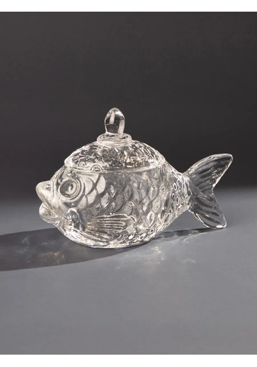 Lefard Cam Havyar Kabı "balık" Kapaklı 110 Ml 152112714 Beyaz