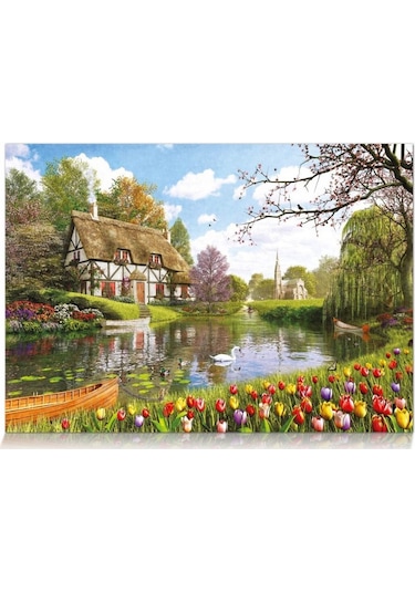 Star Puzzle 1000 Parça Göl Evi Puzzle
