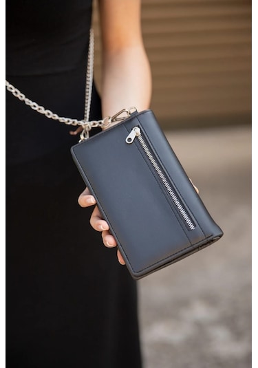 Bizoon Ol-2021-I Telefon Bölmeli Zincir Askılı Çapraz Çanta