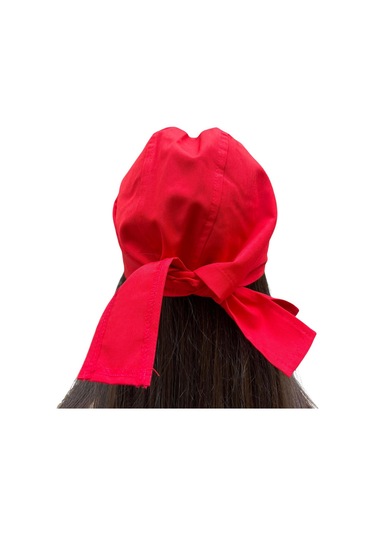 Formteks Aşçı Arka Kısım Bağlamalı Bandana Kırmızı