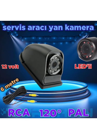 Yan Araç Kamerası Panelvan Servis V.b Araçlara Uyumlu 12 Volt