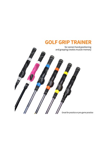 Mufunye Golf Vuruş Egzersiz Aleti - El Pozisyonu Düzeltici, Mavi, Plastik Malzeme, 6.1 1in, 22g, 1 Adet Paket Gümüş