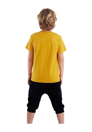 Denokids Mshb&g Arslan Erkek Çocuk T-shirt Kapri Şort Takım Çok Renkli