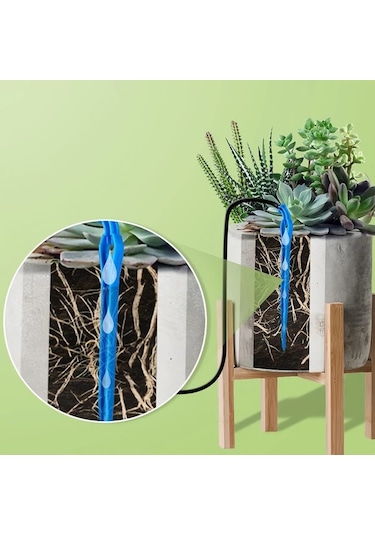 Elmpaly 8 Damlaticili Saksı Bitkileri İçin Otomatik Sulama Sistemi Zamanlayıcılı