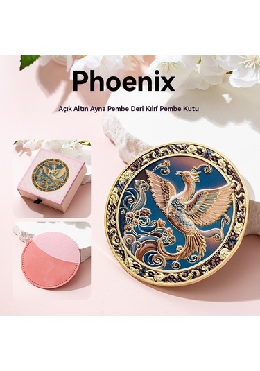 Aurora Taşınabiler Ayna Metal Çin Tarzıhatıra Hediyesi Taşın Edilse Kücük Ayna Pembe