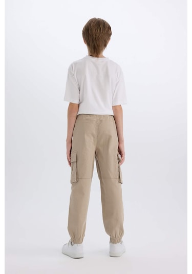 DeFacto Erkek Çocuk Kargo Cepli Beli Bağcıklı Lastikli Paça Jogger Paça Gabardin Pantolon C6623A824AUBG129 DeFacto Erkek Çocuk Kargo Cepli Beli Bağcıklı Lastikli Paça Jogger Paça Gabardin Pantolon C6623A824AUBG129
