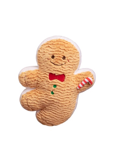 Suntek Yılbaşı Atma Yastığı Sevimli Yumuşak Doldurulmuş 40cm Kahverengi