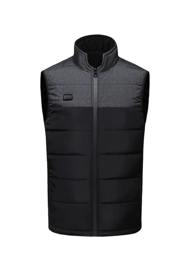 Willowhaven Gri Asya S 21 Bölge Isıtmalı Yelek, 4 Anaşlı 3 Hızlı V Yaka Isıtıcı Giysi