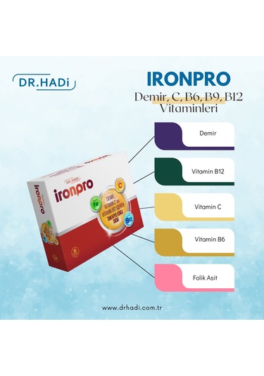 Dr. Hadi Ironpro Takviye Edici Gıda 30 Tablet