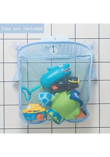 Zhanglei001 Gri Çocuk Banyo Oyuncak Filesi, Askılı Saklama Sepeti, Elektriksiz Gri