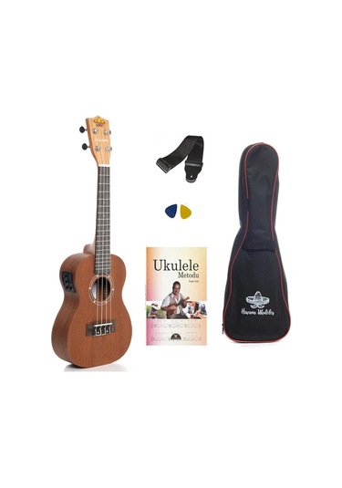 Havana Hk-54eq Elektro Concert Ukulele- Maun