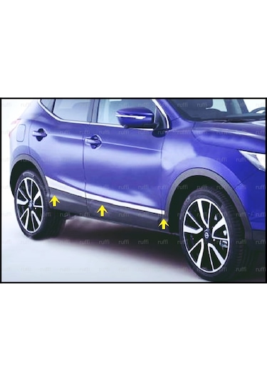 Nissan Qashqai Uyumlu Krom Yan Kapı Çıtası 6 Prç. 2013-2021 Arası P. Çelik