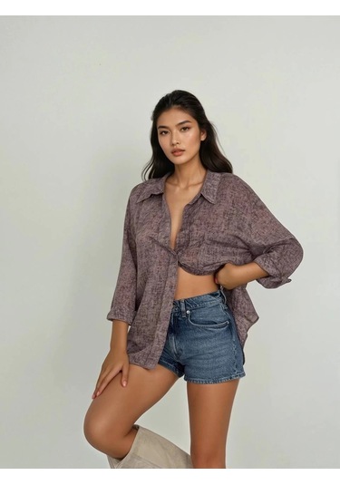 Tensel Desenli Gömlek S7331 Çok Renkli