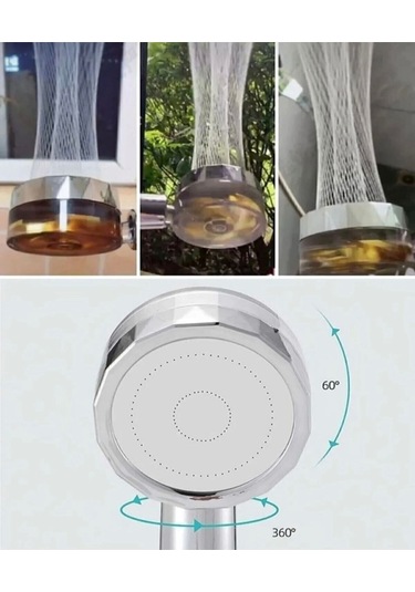 İsaoğlu Yapı Turbo Duş Başlığı Ekstra Tazzikli Pervaneli Duş Sistemi Fonksiyonlu Başlık Diğer