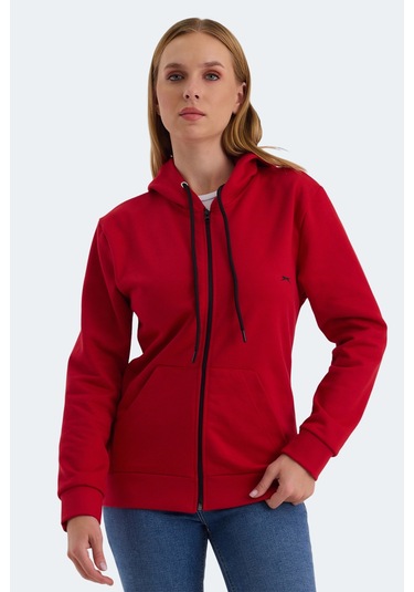 Slazenger Katya 2 Li Set Kadın Kırmızı - Lila Sweatshirt Kırmızı - Lila